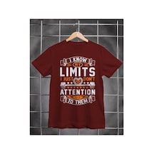 Segungear Limits Erkek Regular Fit Baskılı Spor Tişört Bordo - 931810937 Bordo