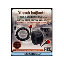 Hes Kablolu Evden Araç Şarjı Uyumlu 4 Metre 3x4 Mm Ttr Tam Bakır Yağmur Altında Kullanıma Uygun Uzatma Seyyar - 877045057