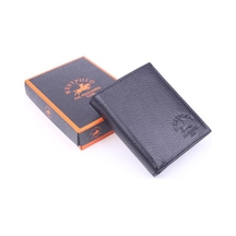 West Polo 1005-1 Erkek Hakiki Deri Kartlık & Cüzdan-Siyah-Standart