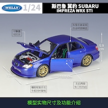 Welly Subaru Impreza Mavi 1:24 Model Araba
