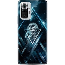 Xiaomi Redmi Note 10 Kılıf Desenli Old Owl 1649 Siyah