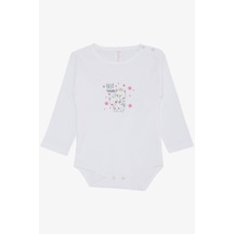 Breeze Kız Bebek Çıtçıtlı Zıbın Body Dostluk Temalı Prenses Kedicikler Baskılı 9 Ay-3 Yaş, Beyaz-beyaz Beyaz