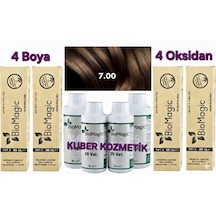 Biomagic 7.00 Kumral Organik İçerikli Amonyaksız Kalıcı Saç Boyası 4 Boya+ 4 Oksidan