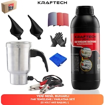 Kraftech Yeni Nesil Buharlı Araç Far Temizleme Seti 12 Volt