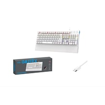 Trio G8219x Blue Swtich Mekanik Beyaz Klavye Rgb
