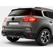 Citroen C5 Aircross Krom Arka Tampon Üstü Koruma 2018 Paslanmaz Çelik