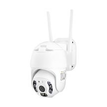 Wi-fi Speed Dome Ip Kamera 2 Mp Pan Tilt 8 Led Icsee Beyaz Rx-88aı Altın - Gri