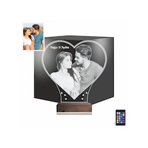 Luvivia Kalp Sevgiliye Hediye Fotoğraflı 3d Lamba - Masa Gece Lambası V18