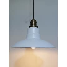 Riolight Retro Beyaz Içi Beyaz Tekli Metal Sarkıt Çap: 30Cm (538287842)