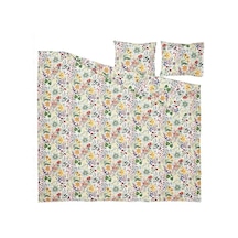 Ikea Strandlummer Çift Kişilik Nevresim Takımı 220 X 240 Cm Yeşil - Beyaz - Lacivert - Turuncu Çok Renkli