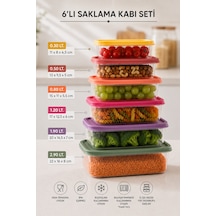 Saklama Kabı 6 Lı Set Şeffaf - 899641381 Şeffaf