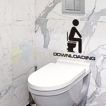 Yılmazetic Downloading Wc Klozet Yapıştırma Banyo Sticker 40 x 35 CM