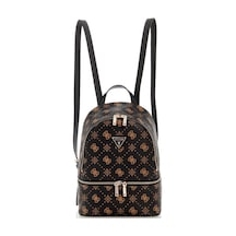 Kadın Monogram Desenli Sırt Çantası - Kahverengi Kahverengi