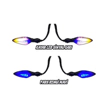 Motosiklet Çift Renk Led Sinyal Kayan Yb0003