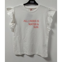 Dmb Boys & Girls DMB BOYS & GIRLS Kız Çocuk T-Shirt 8-13 Yaş Ekru