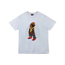 Stoned&Fame Beyaz Rick Ross Baskılı T-shirt Beyaz