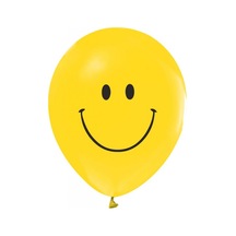 Balon 10 lu 1+1 Smiling Face Sarı