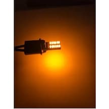Cms Oto Aksesuar Çok Güçlü T10 Turuncu Dipsiz Led Ampul 24 Led Smd Canbus 12v