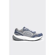 Derinet Humtto Bağcıklı Erkek Sneaker Gri Mavi Gri Mavi