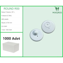 Round R50 Plastik Alarm Etiketi Rf Radyo Frekans 1000 Adet
