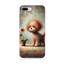 Apple Uyumlu iPhone   8 Plus Sevimli Köpek Desenli Silikon Kılıf