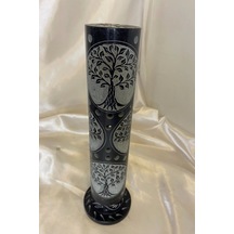 Yaşam Hayat Ağacı Hand Made El İşi Feng Shui Ejderha Yılı Doğal Obsidyen Taşı Çubuk Konik Tütsülük Kule