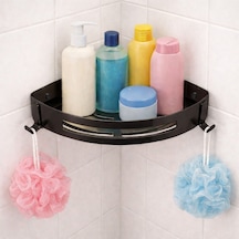 Fause Banyo Köşe Rafı 304 Paslanmaz Çelik 23x23 Cm Siyah Kbk100-b Mat Siyah