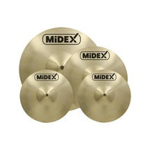 Midex Cym-20 Cymbal Bateri Zil Seti 2x14'' Hi Hat 16'' Crash Ve 18'' Crash/ride