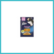 Felix Pouch Junior Tavuklu Yavru Kedi Konservesi 85 Gr Dfnbez