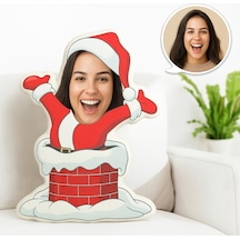 Kişiye Özel Noel Baba Yastığı Sevdiklerine Özel Fotoğraflı Yılbaşı Armağanı Çok Renkli