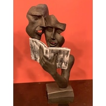 Kitap Okuyan Çift Heykel Biblo (506888018)