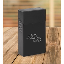 Bk Gift Kişiye Özel İsimli Siyah Touch/slender Boy Metal Sigara Kutusu-3