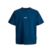 Jack & Jones Jcoclub Small Front Prınt Mavi Erkek Kısa Kol T-shirt 000000000102684813