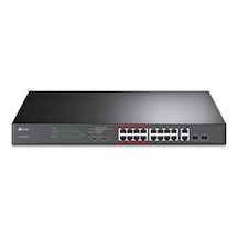 TP-Link TL-SL1218MP 16 Port 10/100 Mbps + 2 Port Gigabit Yönetilemez Poe Switch