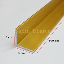 Alüminyum Köşebent Alüminyum Köşe Profil Sarı 3cmX 3cmX100cm