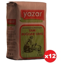 Yazar Taş Değirmende Öğütülmüş Tam Buğday Unu 1 Kg X 12 Paket
