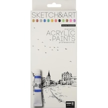 Sketch&Art Akrilik Boya Metalik Renkler 12X12 ML N:70-0065