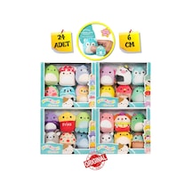 Micromallows Squishmallows Mini Yumuşak Peluş Oyuncak 24 Lü Figür Seti - 6 Cm Çok Renkli