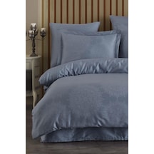 Varol Laura Home Tencel Jakar Nevresim Takımı Çift Kişilik - Nothingham İndigo Düz Renk