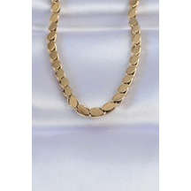 316l Çelik Gold Renk Arpa Model Kolye 001 - Beyaz