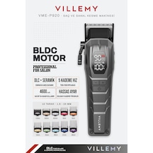 Vme-p920 Profesyonel Saç Ve Sakal Kesme Makinesi Bldc Motor Şarjlı Dlc Seramik Bıçak 10 Tarak Dijital Ekran 4600 Mah