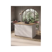 Masal Dolaplı Mutfak Adası 3 Kapaklı Çok Amaçlı Dolap Beyaz & Atlantik Çam Beyaz-atlantik Çam - 903707108 Beyaz-atlantik Çam