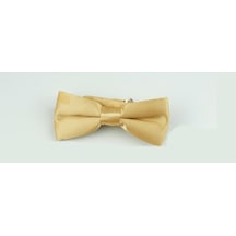 Gold Çocuk Boy Düz Renk Saten Papyon - Cp-51