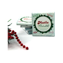 Dark Brown Yılbaşı HEDİYELİK Madlen Çikolatası Mesajlı 48 Adet