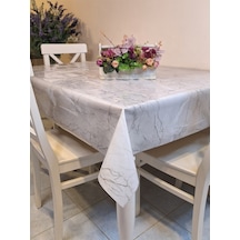 Şeffaf 0.018 Mm Pvc Muşamba - Desenli Silinebilir Şeffaf Masa Örtüsü Ns27 Beyaz Gri