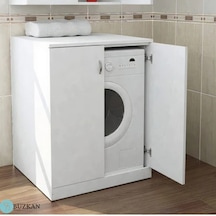 %100 Mdf Çamaşır Makinesi Dolabı Beyaz