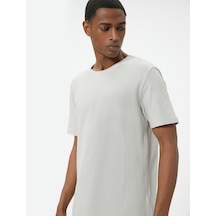 Koton Basic Tişört Slim Fit Bisiklet Yaka Kısa Kollu Gri 4sam10835hk Gri