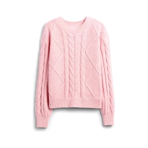 Gap V-cable Çocuk Kazak Pembe