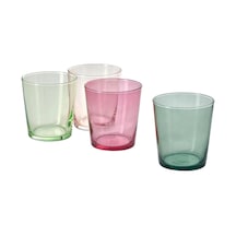 Ikea Pappersbjörk 4'lı Meşrubat Bardağı 300 Ml Yeşil Pembe Turkuaz Çok Renkli