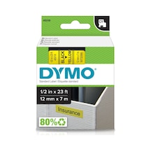 Dymo 45018 S0720580 D1 Sarı/Siyah Yedek Şerit 12 MM X 7 M